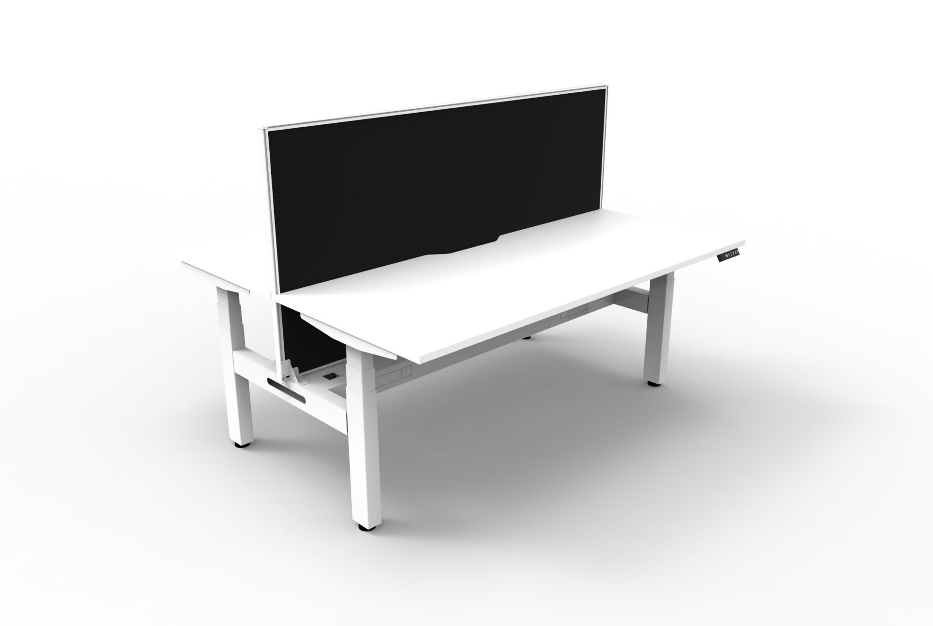 single sit stand white + screen single sit stand white + screen