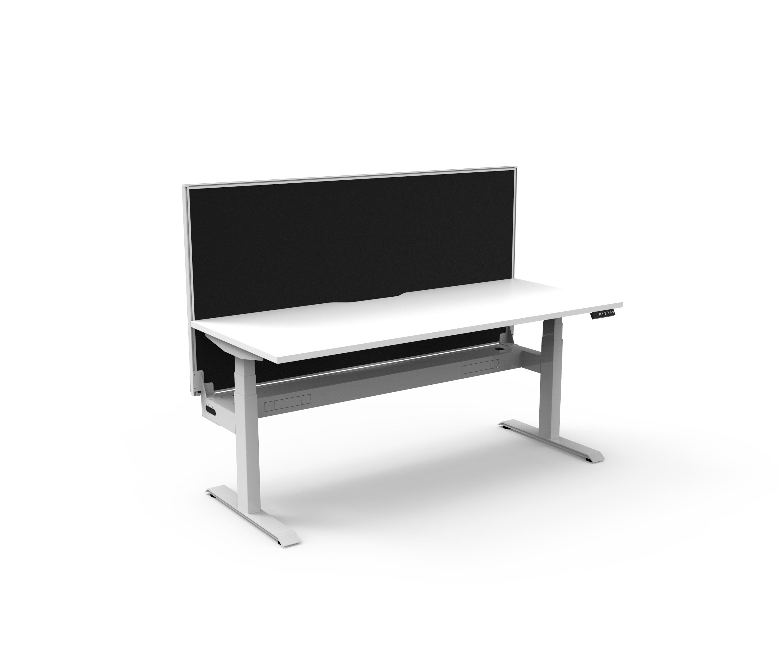 single sit stand white + screen single sit stand white + screen