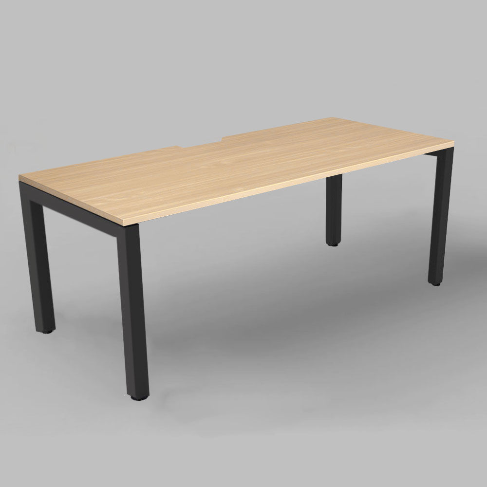 cube desk. oak top, black frame cube desk. oak top, black frame