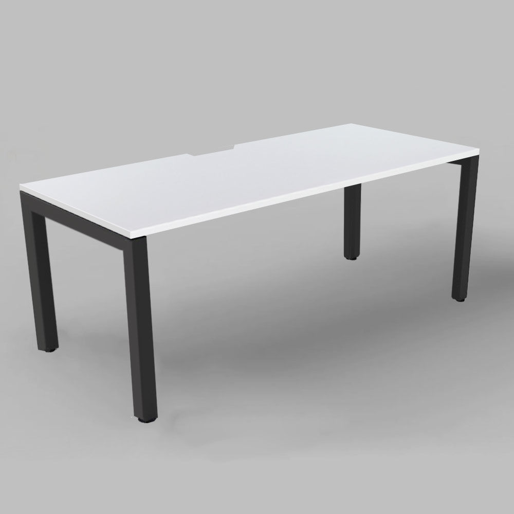 cube desk. white top, black frame cube desk. white top, black frame