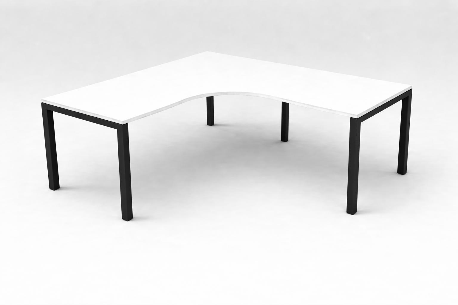 cube workstation. white top, black frame cube workstation. white top, black frame