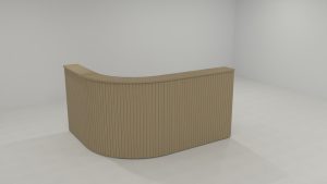 curved reception desk