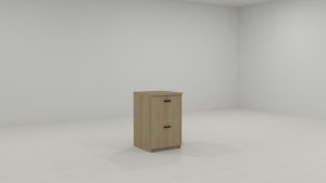 filing cabinet with two drawers.