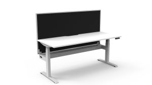 single sit stand white + screen