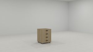 mobile pedestal with four drawers